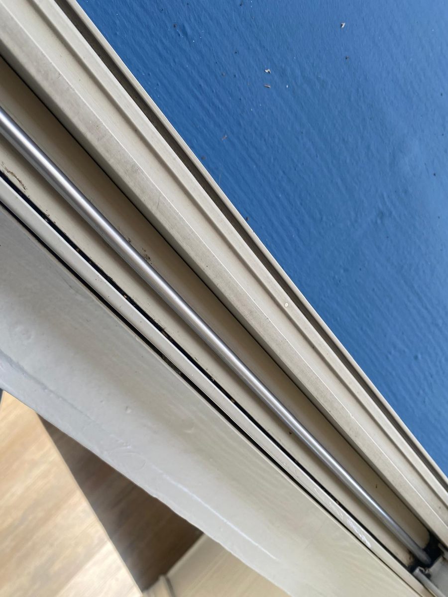 The same window track after cleaning